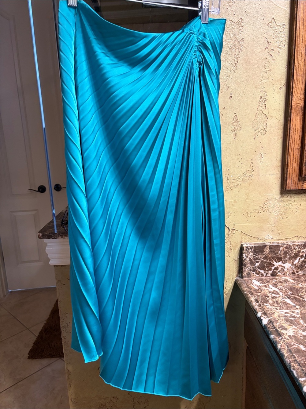 Worthington Teal Pleated Midi Skirt - Picture 5 of 6